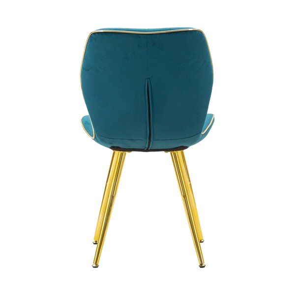 Sada 2 tyrkysových polstrovaných jídelních židlí Mauro Ferretti Paris-image-4