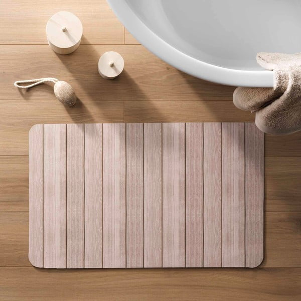 Hnědá gumová koupelnová předložka 50x80 cm Calista – douceur d'intérieur-image-1