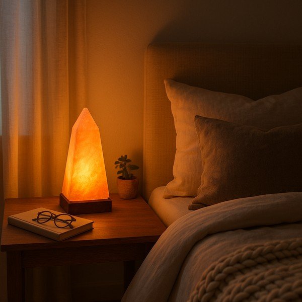 Oranžová solná lampa (výška 28 cm) Nepal – Premier Housewares-image-2
