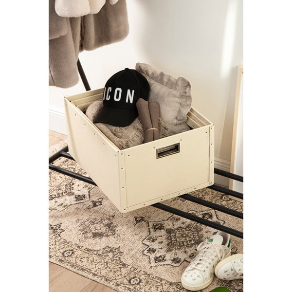 Béžové kartonové úložné boxy v sadě 3 ks Ture – Bigso Box of Sweden-image-1