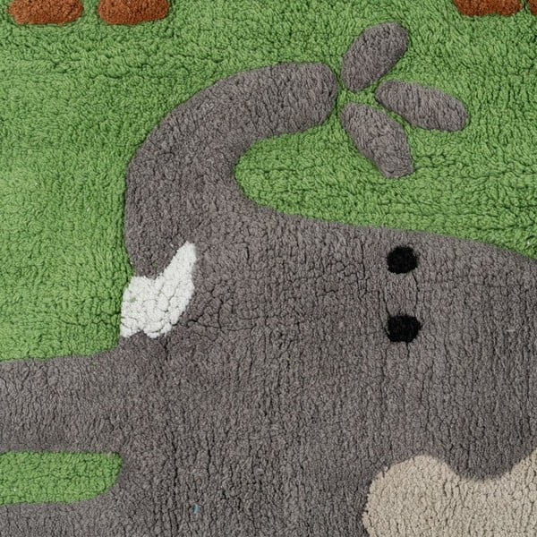 Zelený pratelný bavlněný běhoun 90x175 cm Animals – Ixia-image-2