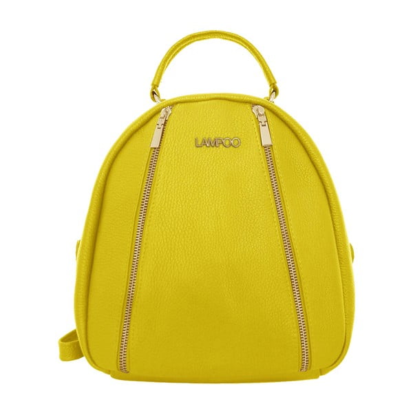 Žlutý kožený batoh Lampoo Kurro