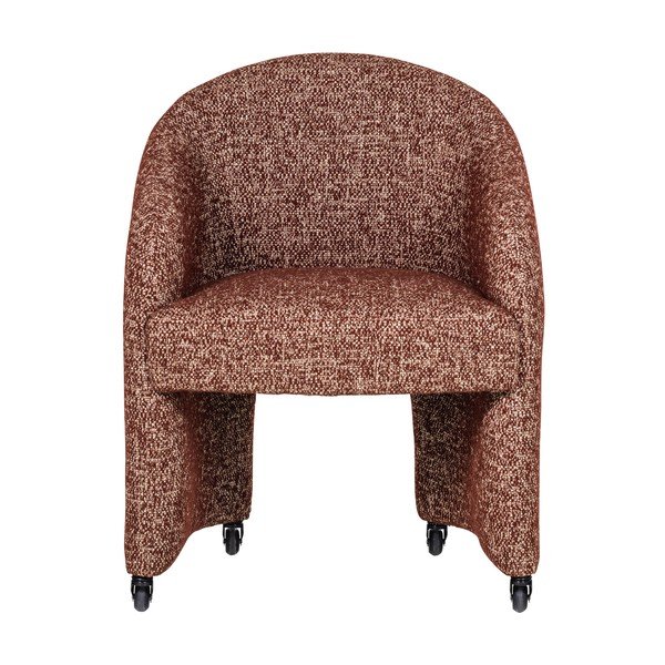 Čalouněná kancelářská židle v terakotové barvě Cordo – WOOOD-image-2