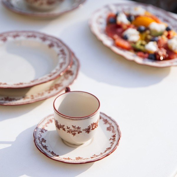 Vínový/slonovinový porcelánový šálek 215 ml Cyril – S|P Collection-image-1