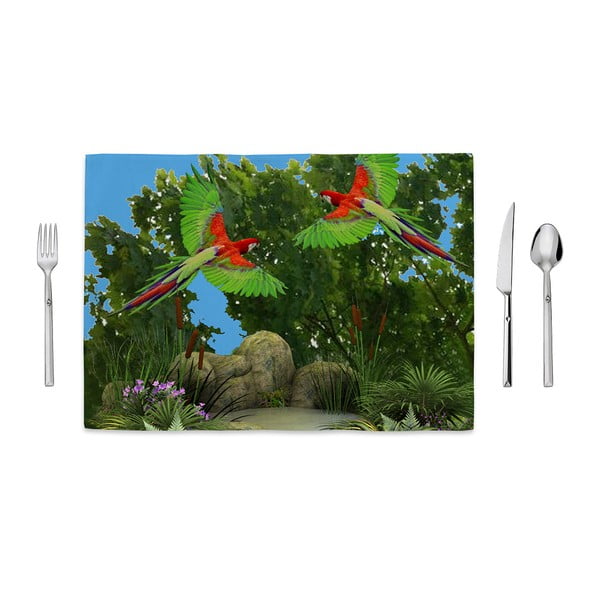 Prostírání Home de Bleu Flying Parrots, 35 x 49 cm