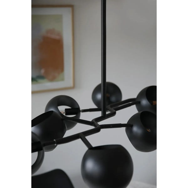 Černé závěsné svítidlo s kovovým stínidlem Edgar – Markslöjd-image-3