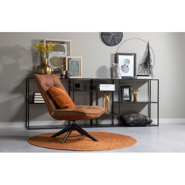 Hnědý jutový koberec WOOOD Ross, ø 150 cm-image-1