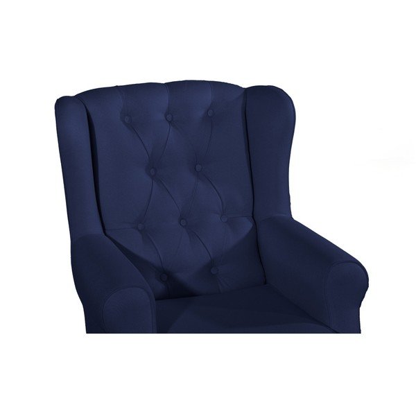 Tmavě modré křeslo ušák Max Winzer Lex-image-4