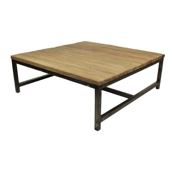 Konferenční stolek z teakového dřeva HSM Collection Comin, 100 x 100 cm