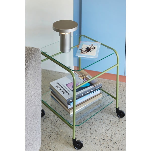 Světle šedá LED stmívatelná stolní lampa (výška 20 cm) BringMe – Hübsch-image-3