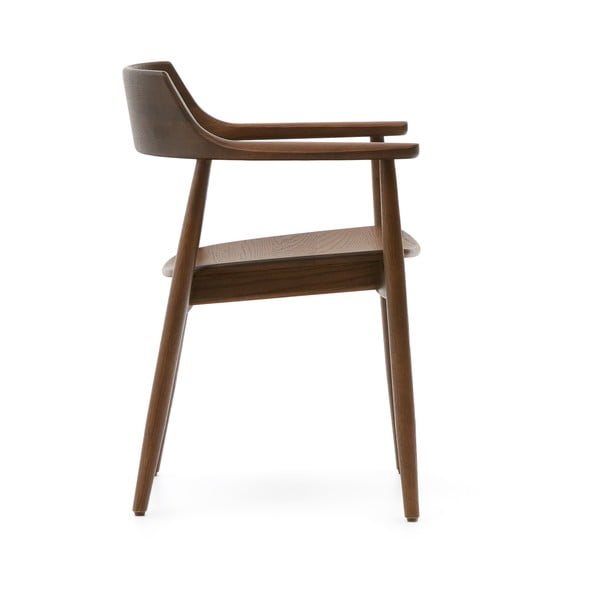 Hnědá jídelní židle z dubového dřeva Fondes – Kave Home-image-4