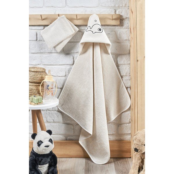 Béžová dětská osuška z bambusu a bavlny Mila - Lydia&Co-image-1
