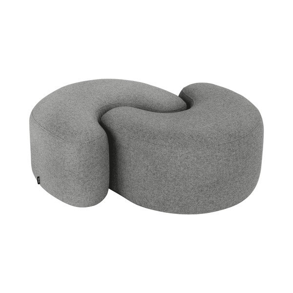 Šedý vlněný taburet Ü – noo.ma-image-3