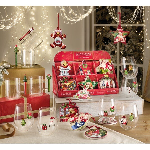 Skleněné hrnky v sadě 2 ks s vánočním motivem 450 ml Long Live Xmas – Brandani-image-1