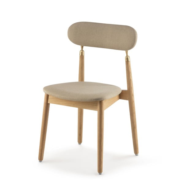Béžová jídelní židle z dubového dřeva EMKO Textum Alana
