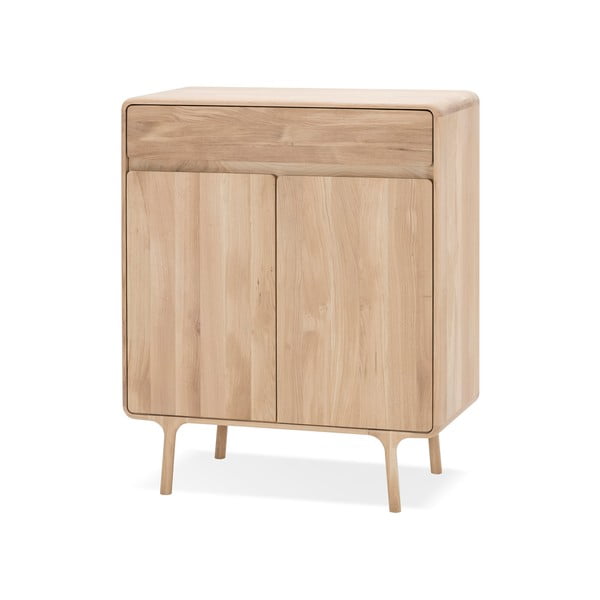 Komoda z masivního dubového dřeva se zásuvkou Gazzda Fawn-image-2