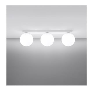 Bílé stropní svítidlo se skleněným stínidlem ø 12 cm Umerta – Nice Lamps