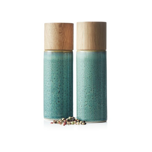 Zelená keramická sada mlýnků na pepř a sůl 2 ks Gastro Green – Bitz-image-3