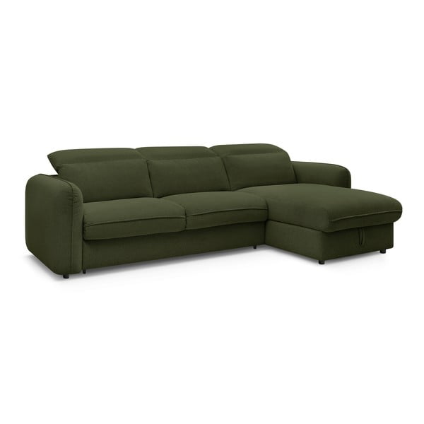 Zelená rozkládací rohová pohovka (variabilní) Achille – Bobochic Paris-image-3