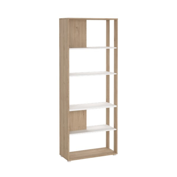 Knihovna v dekoru dubu v bílo-přírodní barvě  80x205 cm Sign – Tvilum-image-3