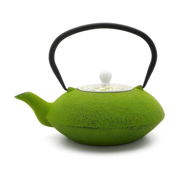 Zelená litinová konvička na čaj Bredemeijer Yantai, 1,2 l