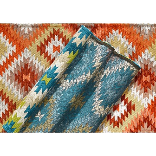 Červeno-žlutý pratelný běhoun 55x115 cm Avana Rosso – Floorita-image-2