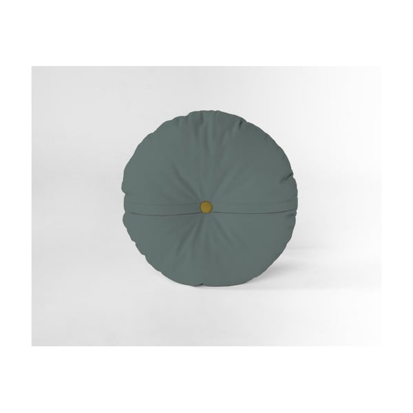 Kulatý dekorativní polštář se sametovým potahem Velvet Atelier Turquoise, ⌀ 35 cm-image-1