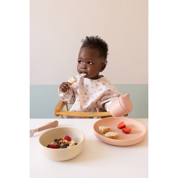 Okrově žlutý/v terakotové barvě dětský příbor 3 ks ze silikonu Tuscany Mix – Cam Cam Copenhagen-image-1