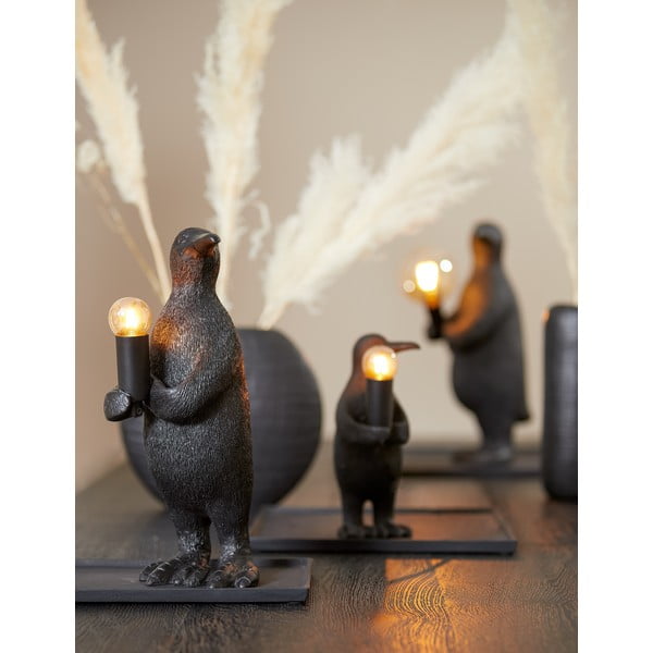 Matně černá stolní lampa (výška 24 cm) Penguin – Light & Living-image-2