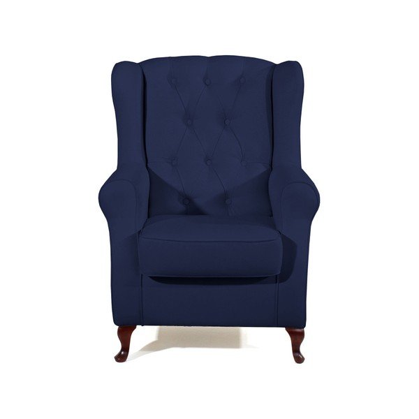 Tmavě modré křeslo ušák Max Winzer Lex-image-1