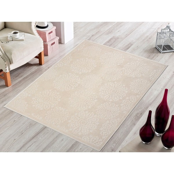 Krémový odolný koberec Vitaus Penelope, 100 x 150 cm