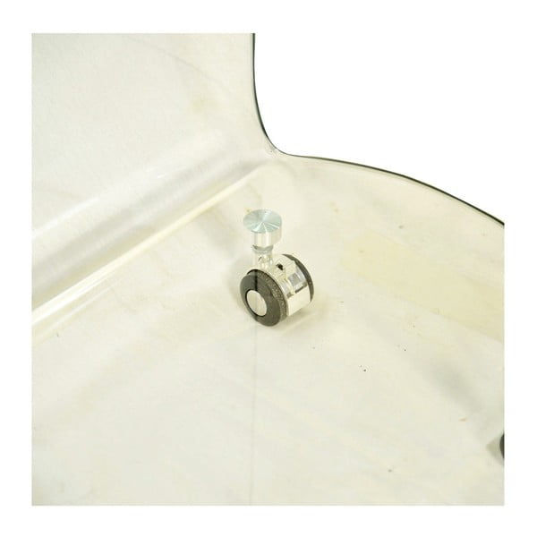 Skleněný odkládací stolek na kolečkách Evergreen House Simple-image-2