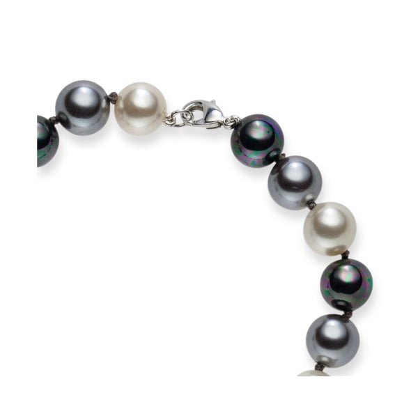 Perlový náhrdelník Nova Pearls Copenhagen Brigitte Dark, délka 45 cm-image-2