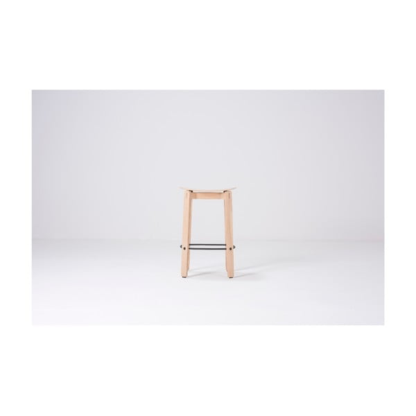 Barová stolička z dubového dřeva v přírodní barvě (výška sedáku 65 cm) Nora – Gazzda-image-2