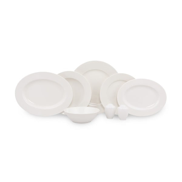 53dílná sada bílého porcelánového nádobí Kütahya Porselen Classic