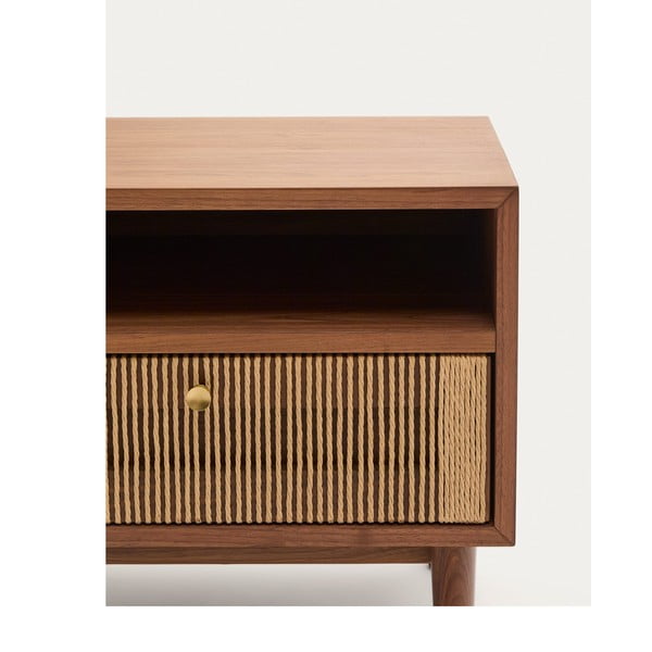 Hnědý noční stolek v dekoru ořechu Elan – Kave Home-image-4