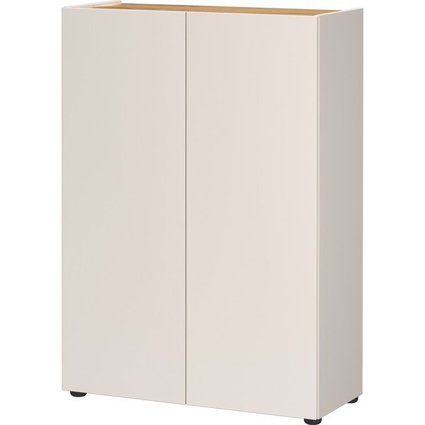 Krémová skříňka v dekoru dubu 74x105x33 cm Alviano – Germania