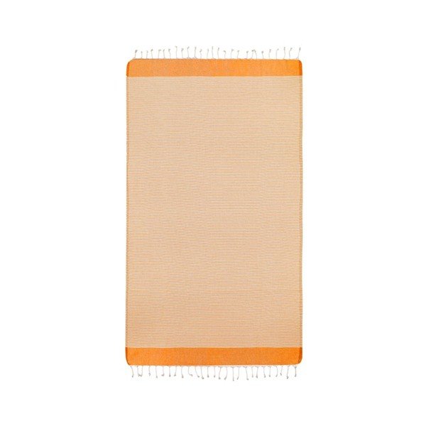 Oranžová hammam osuška Side, 100 x 180 cm-image-2