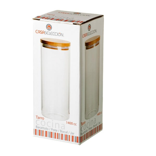 Skleněná dóza s bambusovým víčkem Casa Selección, 1,4 l-image-2