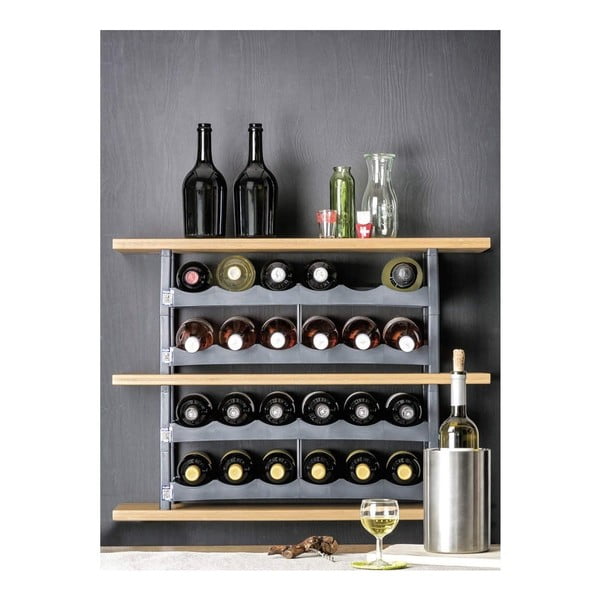 Šedý plastový stojan na víno Vario - Rotho-image-2