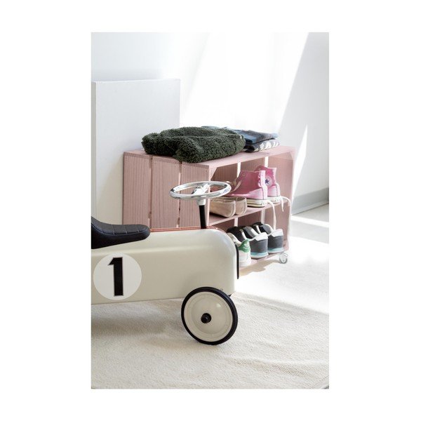 Růžový dřevěný botník Really Nice Things Shoe-image-1