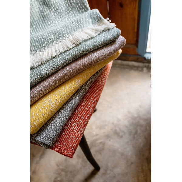 Červený pléd s podílem bavlny Euromant Dotty Diamond, 140 x 180 cm-image-4