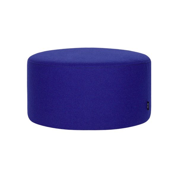 Modrý vlněný taburet Folk – noo.ma