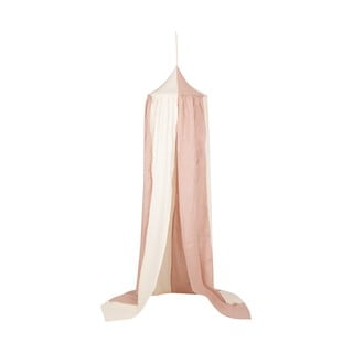 Bílo-růžový bavlněný baldachýn Powder Pink Circus - Moi Mili