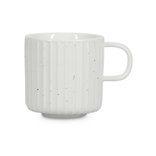 Bílý šálek z kostního porcelánu 205 ml Ora Gloss – Salt&Pepper