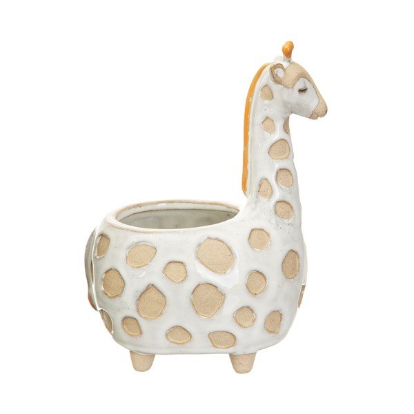 Bílo-béžový květináč Sass & Belle Gina Giraffe, ø 7,5 cm-image-3