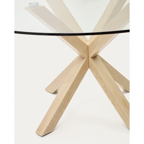 Kulatý jídelní stůl se skleněnou deskou ø 150 cm Argo – Kave Home-image-1