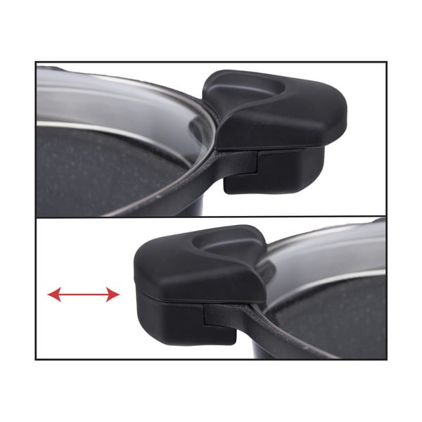 Hrnec s nepřilnavým povrchem Pfluon Granit se skleněnou poklicí Orion Pasta Grande, 5,5 l-image-4