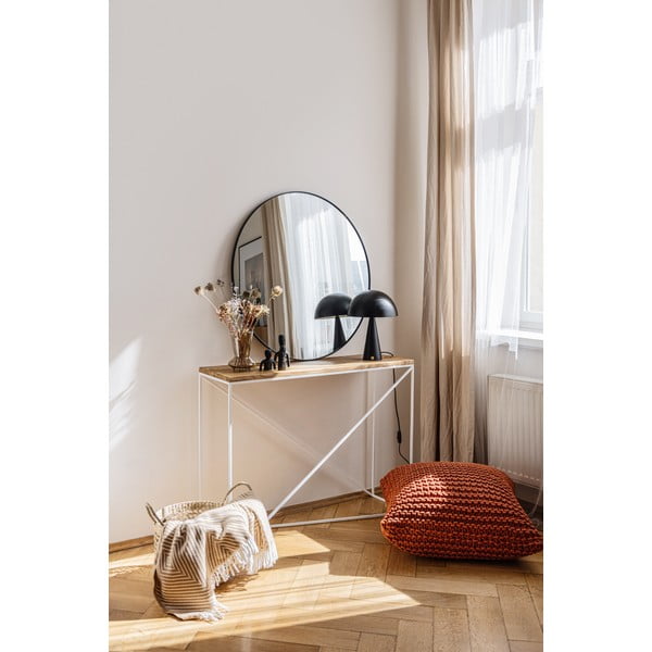 Černé nástěnné zrcadlo Bonami Essentials Layla, ø 80 cm-image-2