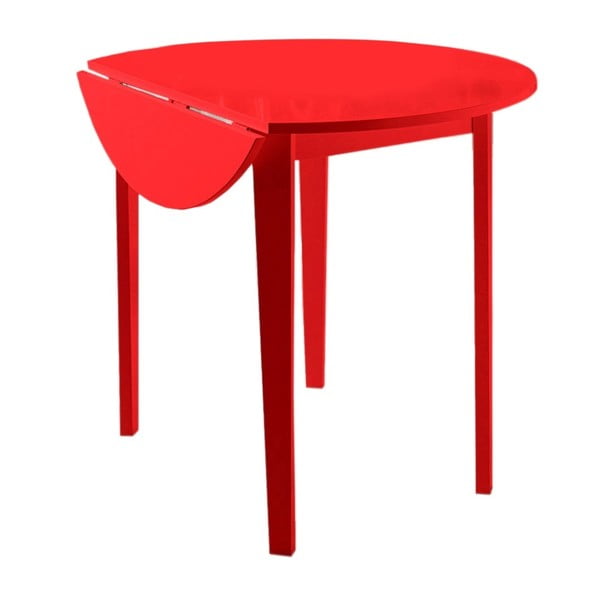Červený jídelní stůl 13Casa Kaos, Ø 91,5 cm